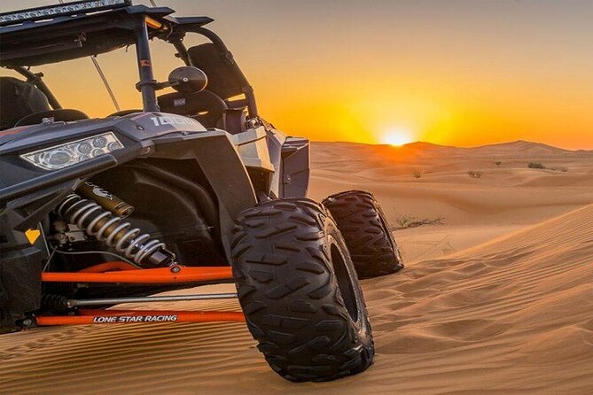 1-Hour Desert Buggy Self-Drive Adventure: Camel Ride & Sandboard - From your Dubai hotel to the Lahbab dunes