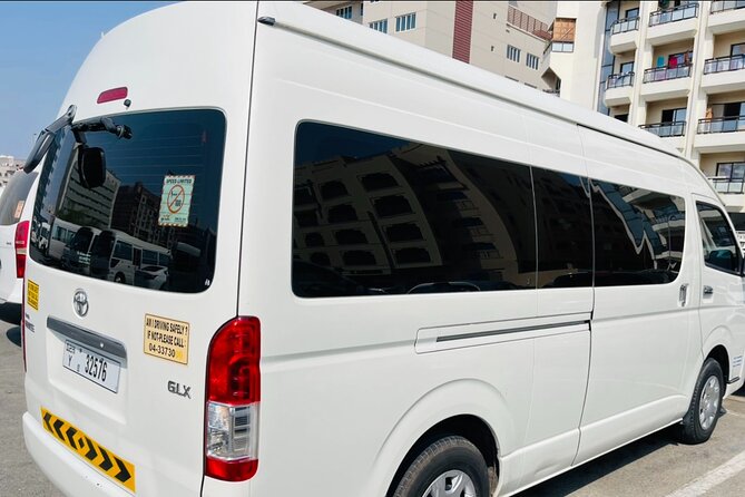 10 - 12 Seater Toyota Haice Tourist MiniVan Rental Dubai - Using the van for a Dubai day