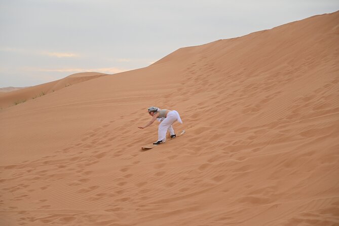 4 Hour Morning Desert Safari with Camel Ride & Sand Boarding - Optional quad biking, buggies, and food