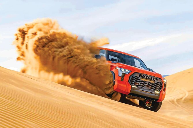 4 Hour Morning Desert Safari with Camel Ride & Sand Boarding - From hotel pickup to the red dunes