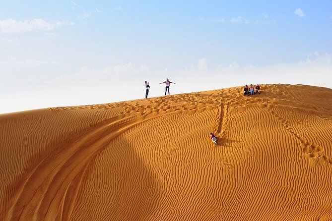 4x4 Desert Safari With Dinner and Private Pick up - Sunset over the red-sand dunes