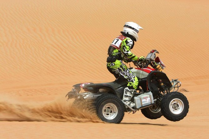 4x4 Self-Drive Quad Bike Safari with Camel Riding - An hour on the orange dunes