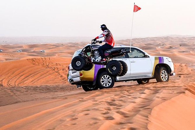 6-Hour Dubai Desert Dinner Safari with Dune Bashing & Camel Ride - Quad biking and sandboarding options