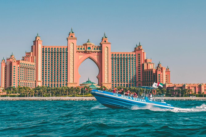 90 Minutes Speedboat Tour Dubai Marina, Burj Al Arab and Atlantis - Leaving Dubai Marina among towers and yachts