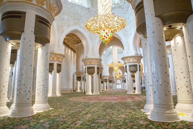 Abu Dhabi City Tour: Grand Mosque, Palace, Souk, Louvre & Ferrari - Corniche, Emirates Palace, and Etihad Towers