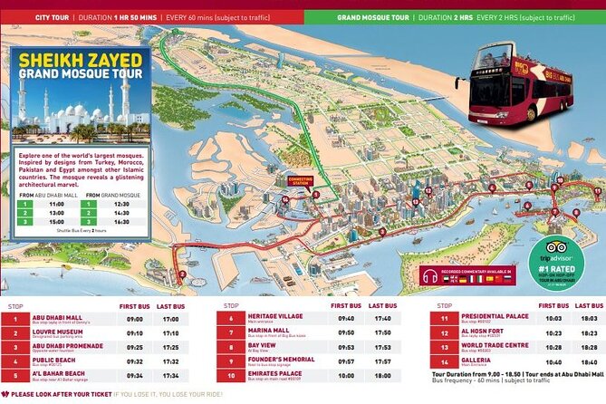 Big Bus Abu Dhabi Hop-On Hop-Off with Sheikh Zayed Mosque Tour - Stops 6 and 7: Heritage Village and Marina Mall