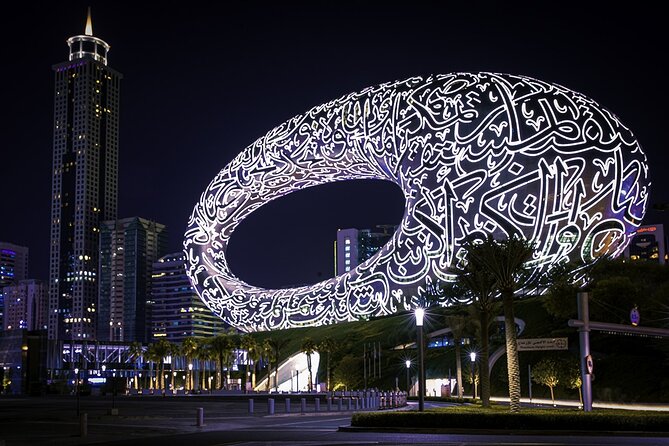 Big Bus Dubai Open Top Night Tour - Palm Jumeirah from the road
