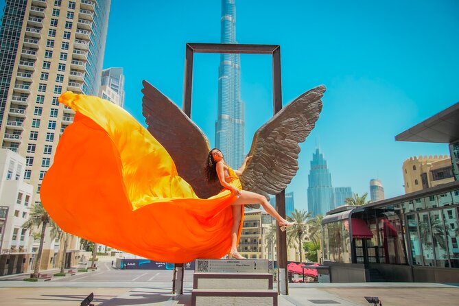 Burj Khalifa Flying Dress Instagram Videography Shoot - A Burj Khalifa photo shoot with a clear purpose