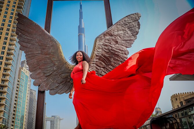 Burj Khalifa Flying Dress Instagram Videography Shoot - Starting at Wings of Mexico