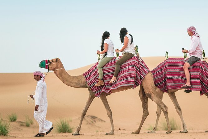Camel Trekking Dubai with Dune Bashing and Sand Boarding - One hour on a camel, with a few practical limits