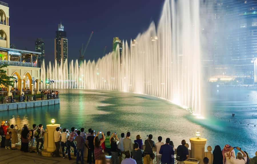 City of Lights: Dubai Night Experience - Downtown Dubai and the Burj Khalifa view