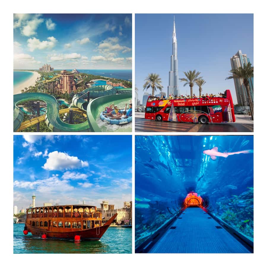 City Sightseeing Dubai HOHO Bus Tour, Aquaventure & More - Blue Route: Atlantis, the Palm, and Dubai Marina