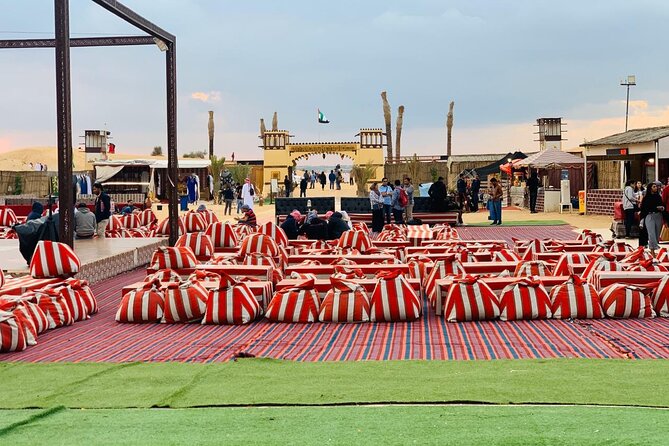 Desert Safari Dubai with BBQ Dinner & Camel Ride - Sunset over the Lahbab dunes
