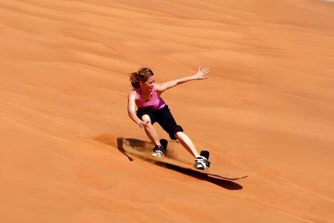 Desert Safari Dubai with BBQ Dinner, Sand Boarding & Camel Ride - The afternoon begins with a long ride to Lahbab