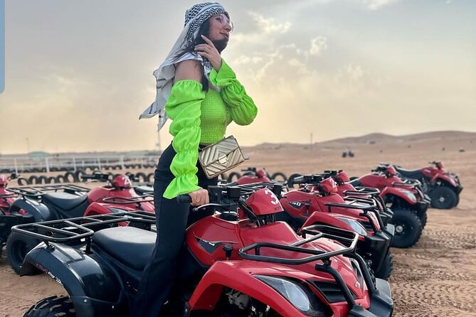 Desert Safari with 4x4 Dune Bashing Camel Ride Sand Boarding - BBQ dinner and an evening of shows