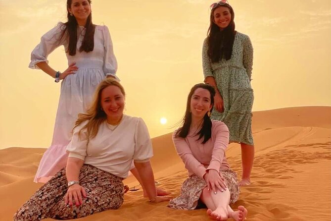 Desert Safari With BBQ Dinner, Quad Bike & Camel Ride from Dubai - Camel riding, Arabic dress, tea, and falcon photos