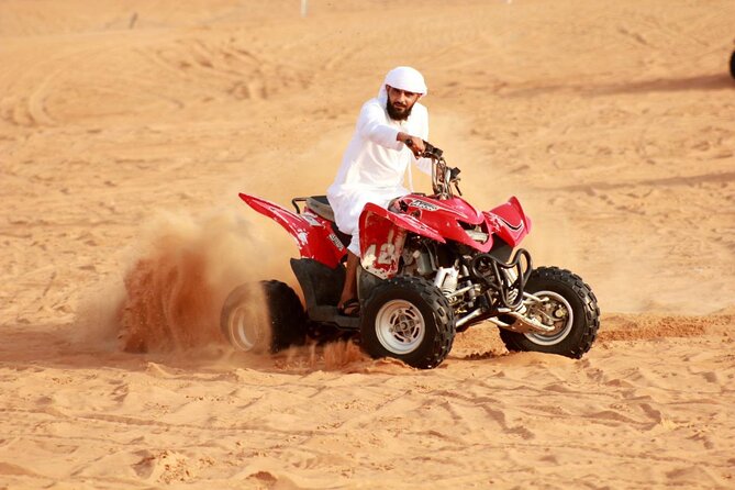Desert Safari With BBQ Dinner, Quad Ride And And Sand-boarding - From Dubai towers to Lahbab’s red dunes