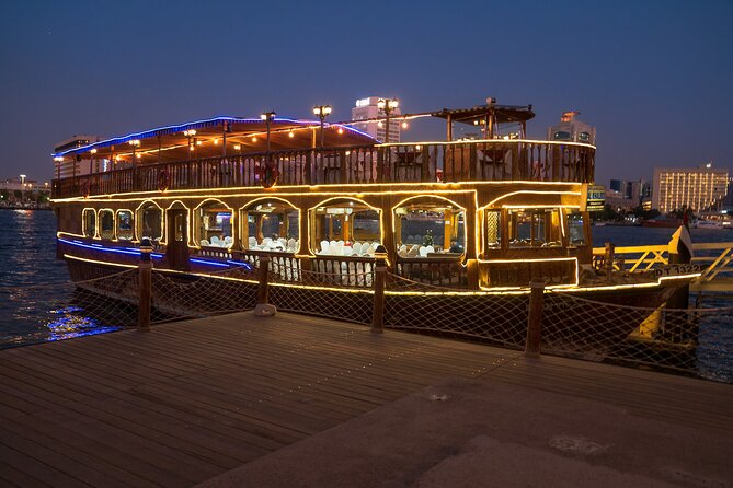 Dhow Cruise Creek - Bur Dubai gives the cruise its cultural contrast