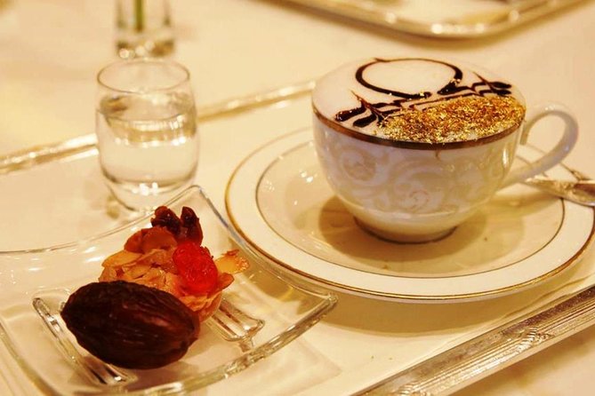 Dining Experience at iconic Emirates Palace Abu Dhabi - The Palace Cappuccino and cake