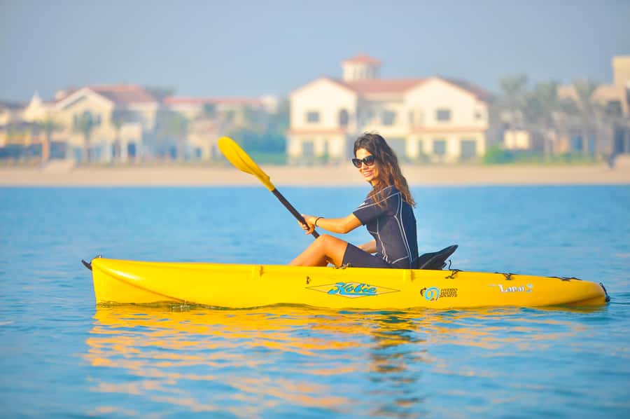 Dubai: 1-hour Kayaking or Stand Up Paddle at Dukes The Palm - Single kayak, double kayak, or stand-up kayak