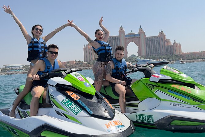 Dubai 1h Jet Ski, Burj Al Arab, Atlantis, Ice Cream, Photo, Video - One jet ski, two ways to ride