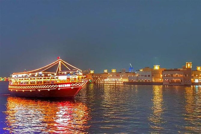 Dubai: 2-Hour Evening Dhow Cruise and Dinner - Dubai’s lights from a traditional dhow