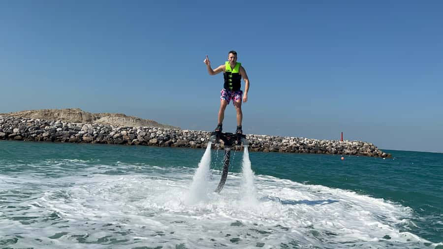 Dubai: 30-Min Flyboard with Burj Al Arab View & Soft Drink - Starting at Yoush Water Sports Jetski Dubai