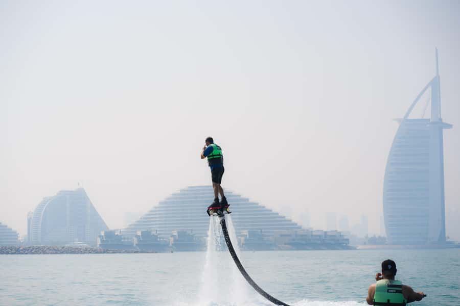 Dubai: 30-minute Flyboard with Instructor and Free Ice Cream - Photos, videos, and the free ice cream