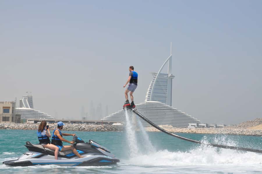 Dubai: 30-minute Flyboard with Instructor and Free Ice Cream - A safety briefing before the first splash