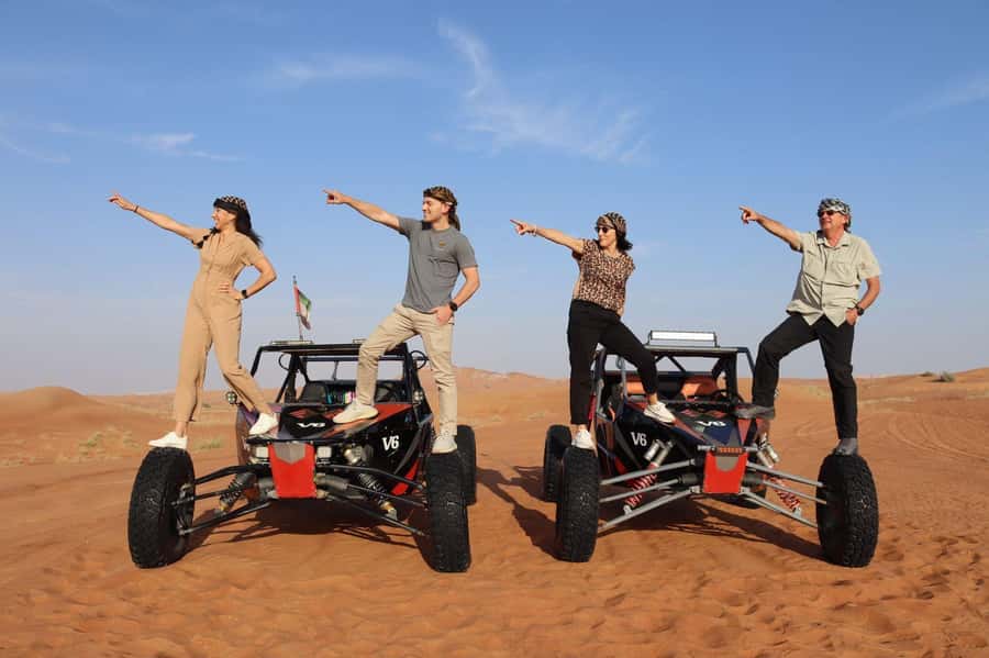 Dubai: 3000cc V6 Dune Buggy & Sandboarding -Private Tour - Pickup from Dubai keeps the day simple