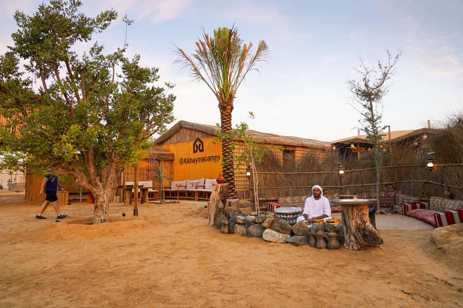 Dubai: Al Khayma Camp Experience with BBQ Dinner - A busy cultural program, with the fire show as the finale