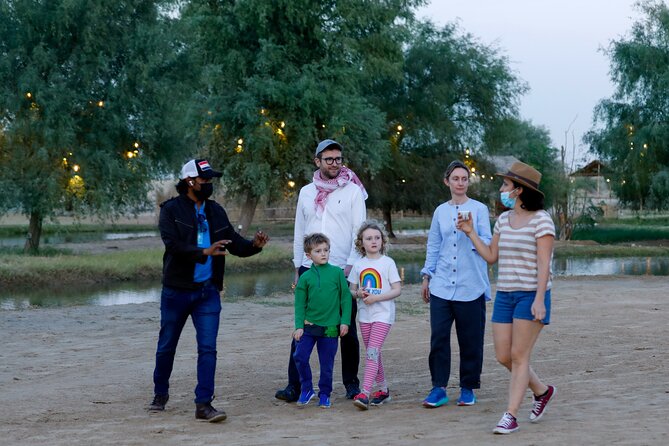 Dubai: Al Marmoom Oasis with Private Bedouin Tent & Dinner - Sunset above the oasis and lakes