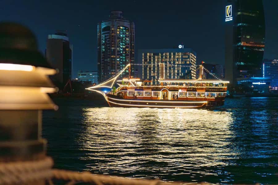 Dubai: Al Seef Largest Dhow Dinner Cruise with Live Show - Finding ICL Luxury Dhow Cruise at Al Seef