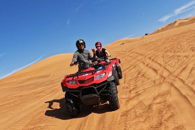 Dubai: Buggy Dune Bashing, Sand Boarding, Camel Ride & Show - Pickup and the long timing window