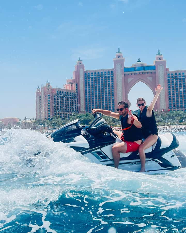 Dubai: Burj Al Arab Jetski Tour - Riding toward the Burj Al Arab