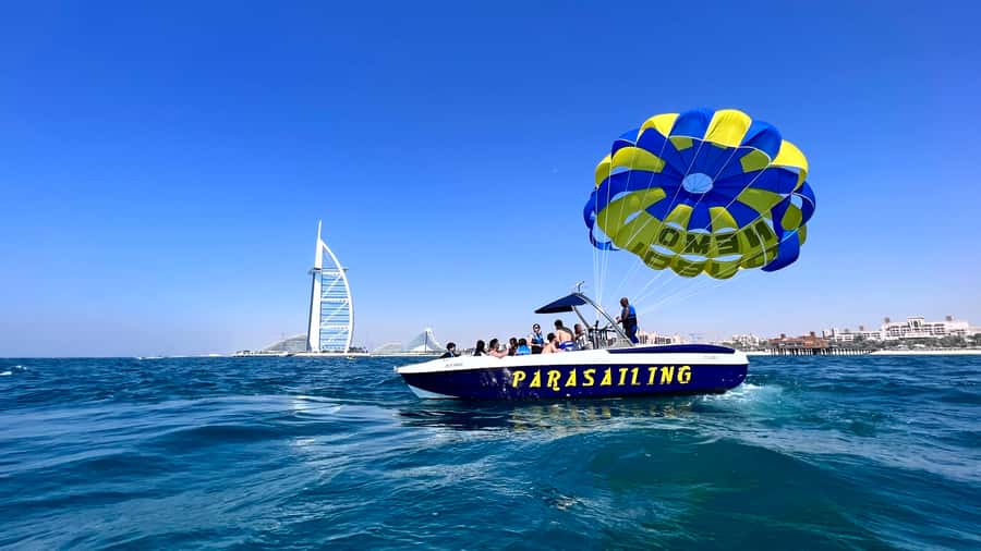 Dubai: Burj Al Arab Parasailing, Ice Cream, Pics, and Videos - Your 10 to 12 minutes in the air
