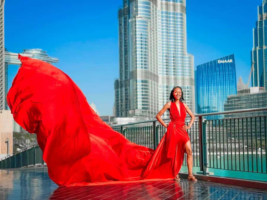 Dubai: Burj Khalifa Flying Dress Videography Shoot - What you receive after the shoot