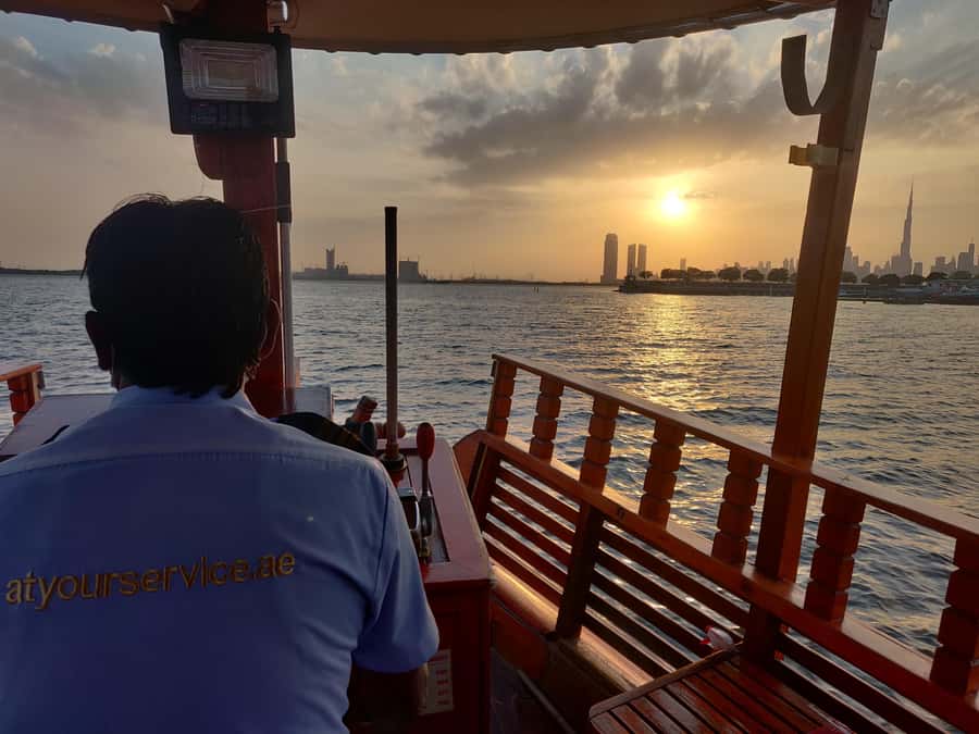 Dubai: Burj Khalifa Sunset on an Abra - Birdlife and the canal’s less polished side