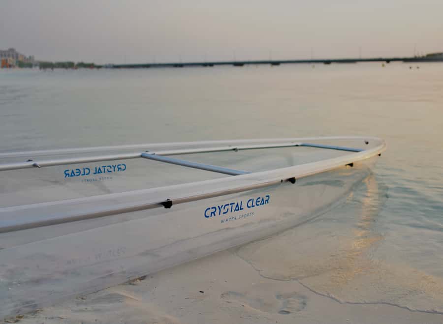 Dubai: Clear Kayaking Experience with Burj Khalifa View - Paddling through the lagoon
