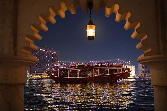 Dubai Creek Luxury Dhow Dinner Cruise with Optional Transfer - A calm evening on Dubai Creek