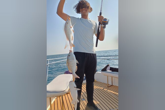 Dubai Deep Sea Fishing 4 hours + BBQ of Catch - Leaving Dubai Harbor for offshore waters