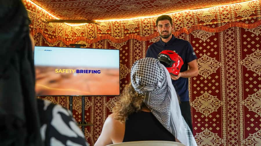 Dubai Desert Adventure: Red Dunes Guided Quad/Polaris & BBQ - Sandboarding and the best sunset views