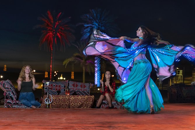 Dubai Desert Camp Dinner with BBQ, Dinner, Camel Ride & Shows - Arriving at the desert caravanserai