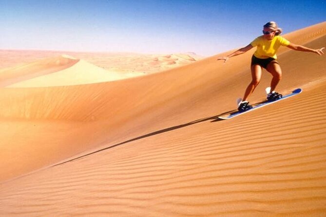 Dubai Desert Safari 20 mins Dune Bashing BBQ Live Show Camel Ride - From Dubai streets to Lahbab’s red sand