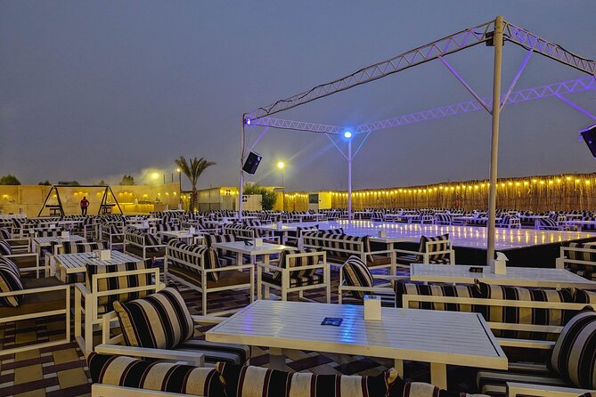 Dubai Desert Safari Adventure, Camel Ride, Sand surf, BBQ Dinner - The camp turns the safari into an evening show