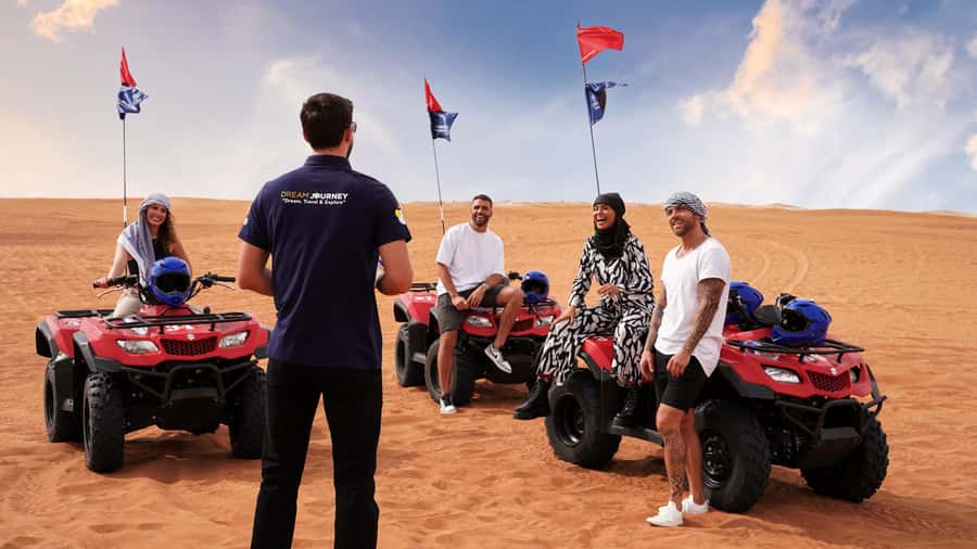 Dubai Desert Safari - Camel Ride, Sandboarding & 30 Min Quad - Forty-five minutes of dune bashing