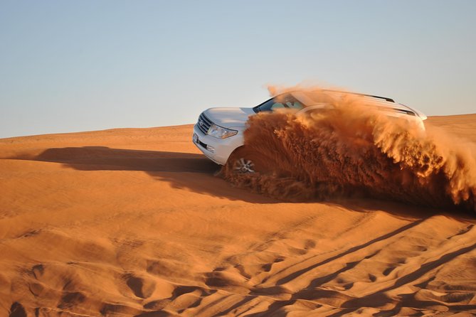 Dubai: Desert Safari, Camel Ride, Show & Optional Dinner - Forty minutes of dune bashing in a 4WD