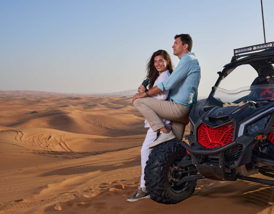 Dubai: Desert Safari, Quad Bike & Premium Camp Experience - Red dunes first, Noble Camp later