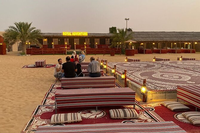 Dubai Desert Safari: Tanoura Show, Dune Bashing and BBQ Dinner - Arabic coffee, dates, and camp activities