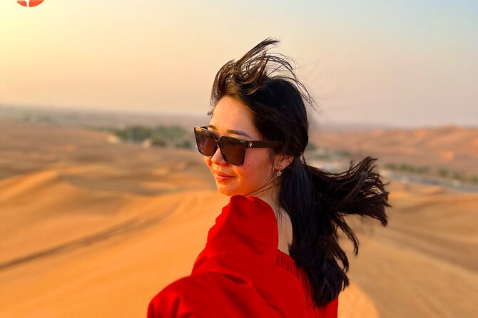 Dubai desert safari with 4x4 Dune Bashing,Camel Ride sand board - Dinner, drinks, and the evening shows